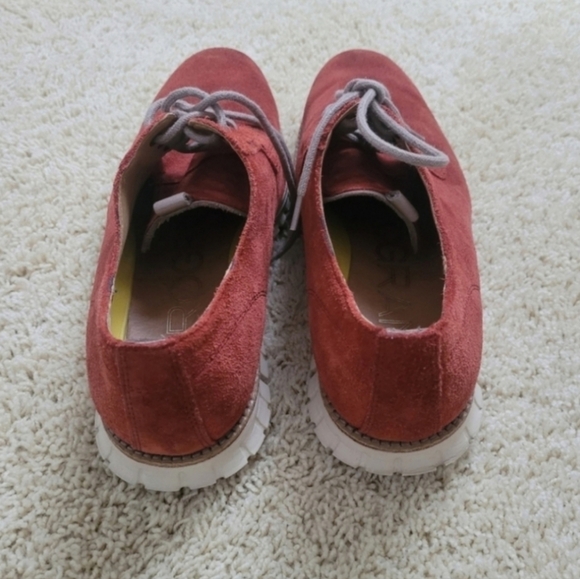 Cole Haan ZeroGrand Rust Orange Suede Lace Up Sneaker Oxfords 8.5M main image 4